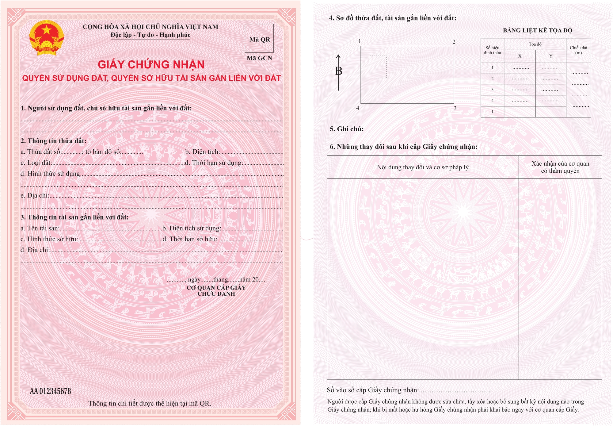 SỔ ĐỎ CHÍNH THỨC CÓ MÃ QR TỪ THÁNG 8.2024