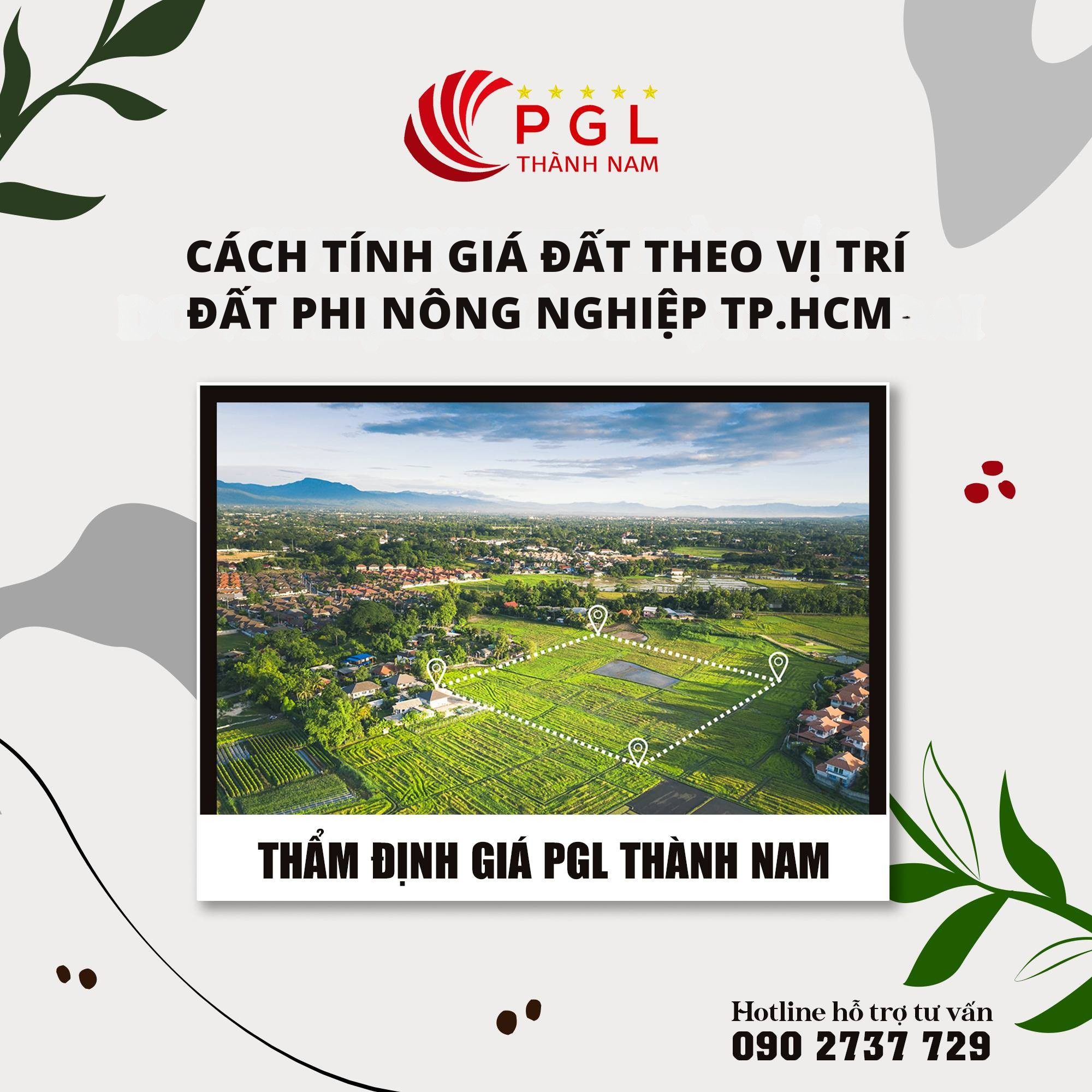 CÁCH TÍNH GIÁ ĐẤT THEO VỊ TRÍ ĐẤT PHI NÔNG NGHIỆP TP.HCM 