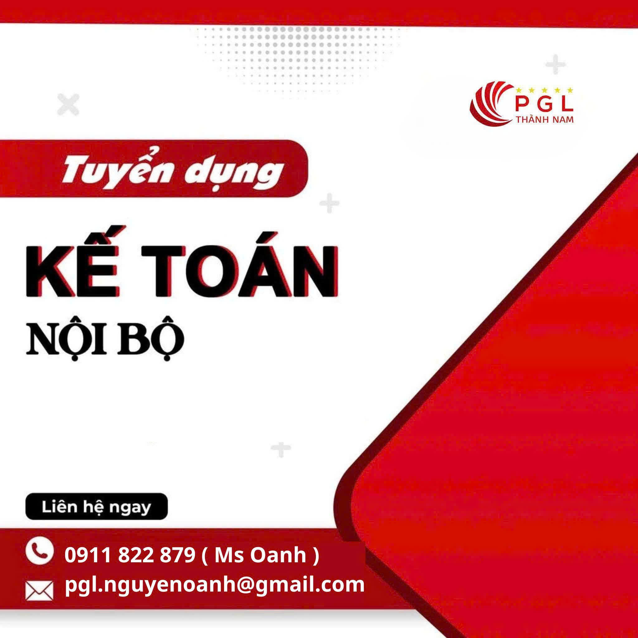 CÔNG TY CP THẨM ĐỊNH GIÁ PGL THÀNH NAM – TUYỂN DỤNG KẾ TOÁN